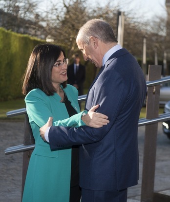 Carolina Darias, con Erkoreka el 20 de febrero. (Juanan RUIZ | FOKU)