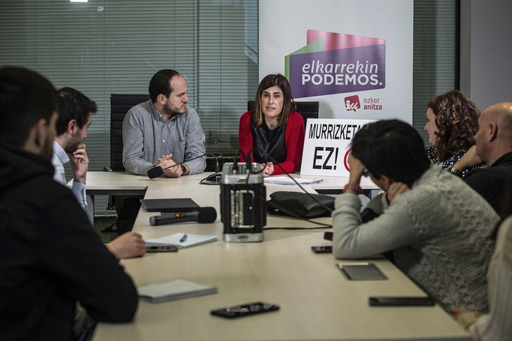 Elkarrekin Podemos considera innecesario el adelanto electoral. (Aritz LOIOLA/FOKU)