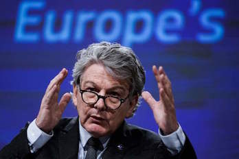 El comisario europeo del Mercado Interior, Thierry Breton. (Kenzo TRIBOUILLARD / AFP)