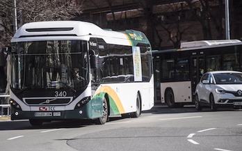 El transporte comarcal de Iruñerria se verá reducido en un 42%. (Jagoba MANTEROLA/FOKU)