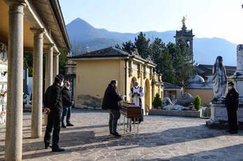 Funeral en Zogno, cerca de Bergamo. (Piero CRUCIATTI / AFP)