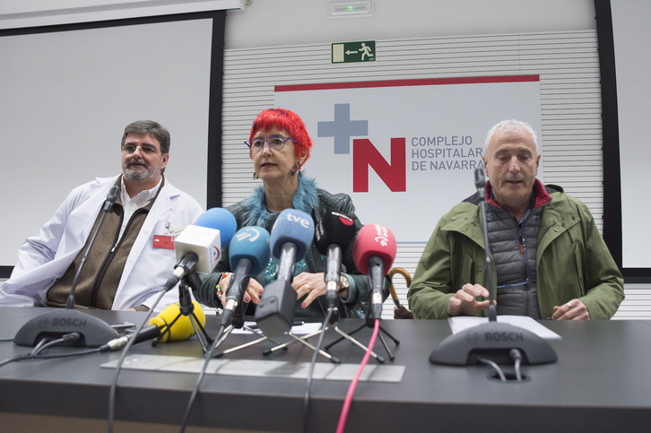 Rueda de prensa de la consejera de Salud, Santos Indurain, tras detectarse en Nafarroa el primer caso de coronavirus. (Jagoba MANTEROLA/FOKU)