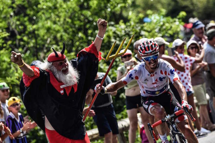 Julian Alaphilippe, durante el último Tour. (Jeff PACHOUD/AFP)