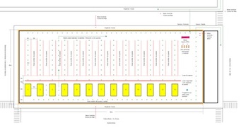 Plano del mercadillo de Barañain que figura en la propuesta de EH Bildu.