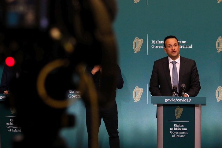 Comparecencia del primer ministro irlandés, Leo Varadkar. (AFP)