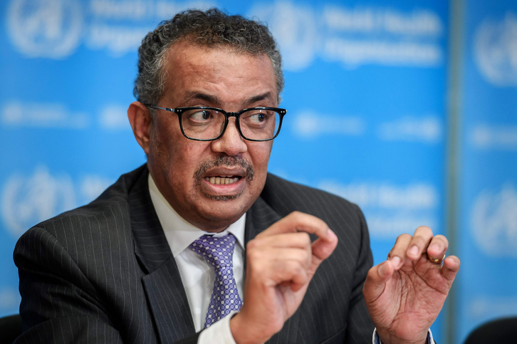 Tedros Adhanom Ghebreyesus, director general de la OMS. (Fabrice COFFRINI/AFP)