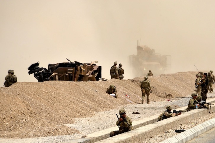 Destacamento militar estadounidense en Afganistán. (Javed TANVEER/AFP)