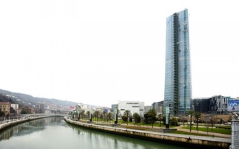 Obras en la Torre Iberdrola, hechas por Balzola. (CCOO  Euskadi)