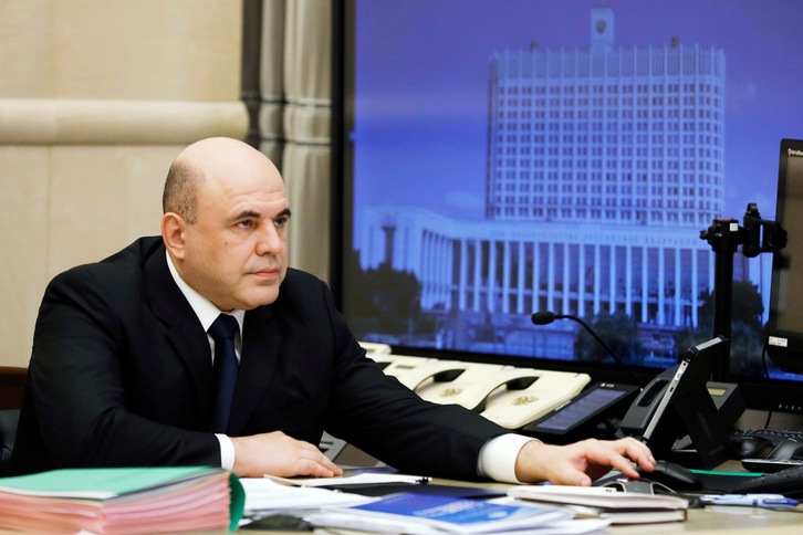 El primer ministro ruso, Mijail Mishustin, está infectado por el Covid-19. (Dmitry ASTAKHOV/AFP)