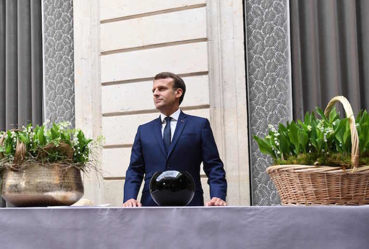 El presidente francés Emmanuel Macron ha descartado la opción de convocar las elecciones en junio. (Alain JOCARD/AFP)