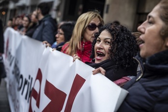 Etxeko langileen protesta, Bilbon. (Aritz LOIOLA / FOKU)