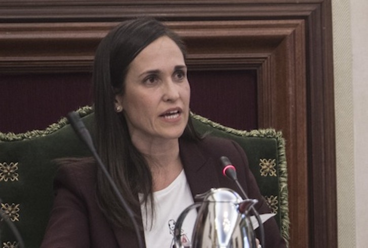 Imagen de archivo de la concejala delegada de Servicios Generales de Iruñea, María Echávarri. (Iñigo URIZ/FOKU)