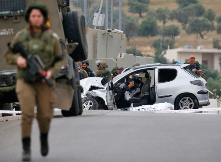 El incidente ha tenido lugar en las inmediaciones de la ciudad de Hebron, en la Cisjordania ocupada. (Hazem BADER/AFP)