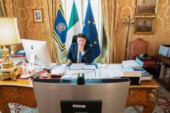 El presidente del Gobierno italiano,  Giuseppe Conte. (AFP)