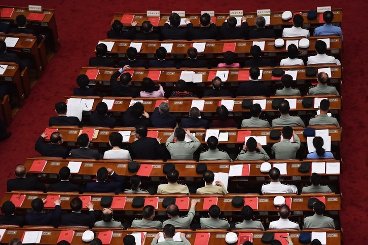 Sesión de clausura de la sesión anual de la ANP. (Nicolas ASFOURI/AFP)