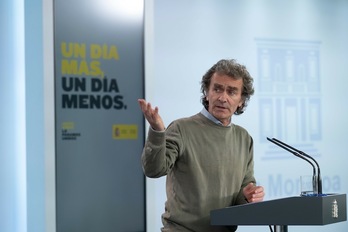 El presidente del Centro de Emergencias Sanitarias del Estado español, Fernando Simón. (Borja PUIG DE LA BELLACASA - LA MONCLOA | AFP)