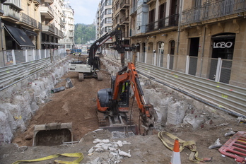 Donostiako metroaren eraikuntza-lanak. (Gorka RUBIO/FOKU)