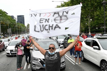 Las y klos trabajadores de Nissan han colapsado Barcelona. (Lluis GENE/AFP) 