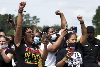 Ola de protestas por la muerte de George Floyd. (Melissa Sue GERRITS / AFP) 