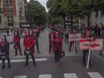 Bilboko erdigunean Sortuk antolaturiko mobilizazioa. (Aritz LOIOLA / FOKU)