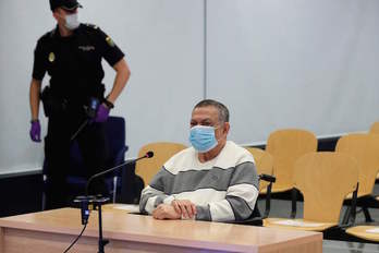 Inocente Orlando Montano, el único acusado en el juicio por la matanza de la UCA. (Kiko HUESCA/POOL/AFP)