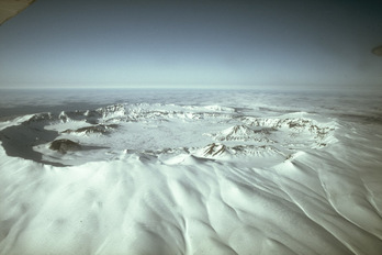 El cráter del Okmok, en Alaska. (WIKIMEDIA)