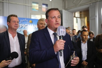 Louis Aliot, candidato de RN, será el próximo alcalde de Perpinyà. (Raymond ROIG/AFP)