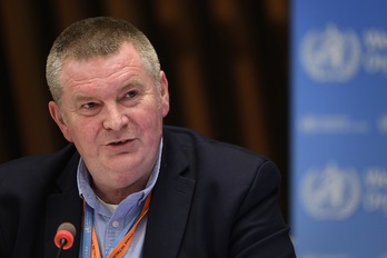 Jefe del Programa de Emergencias Sanitarias de la OMS, Michael Ryan. (Fabrice COFFRINI/POOL/AFP)