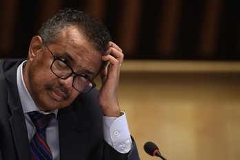 Tedros Adhanom Ghebreyesus, director general de la Organización Mundial de la Salud (OMS). (Fabrice COFFRINI/POOL/AFP)