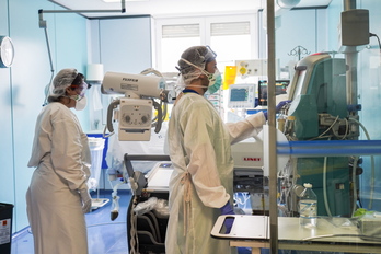 Imagen de la UCI del Hospital de Cruces en Barakaldo, ahora la realidad no es tan dura. (Marisol RAMIREZ/FOKU)