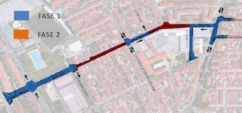 Zona de la Txantrea donde tendrán lugar las obras para el corredor sostenible. (AYUNTAMIENTO DE IRUÑEA)