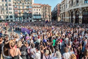 Protesta contra la violación grupal de Bilbo, en agosto de 2019. (Marisol RAMIREZ | FOKU)