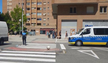 El atropello ha tenido lugar en la calle Luis Morondo de Iruñea. (POLICÍA MUNICIPAL DE IRUÑEA)