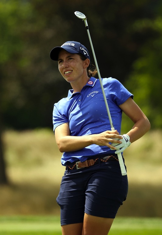 Carlota Ciganda está en la pelea por el triunfo de la LPGA Drive on Championship. (Gregory SHAMUS / AFP PHOTO)