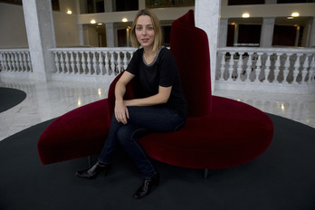 La pianista Judith Jáuregui, en el Teatro Victoria Eugenia de Donostia. (Juan Carlos RUIZ I FOKU)