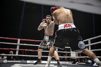 Lejarraga, durante un combate anterior (Aritz LOIOLA / FOKU)