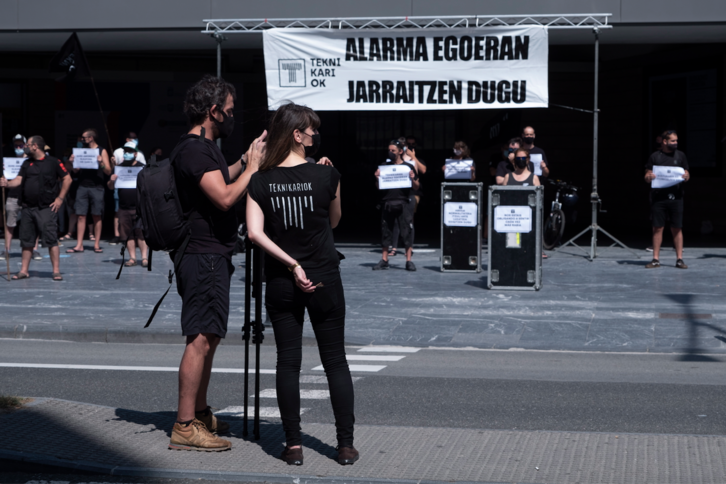 Donostian abuztuaren 8an egindako protestaren irudia. (Jon URBE | FOKU)