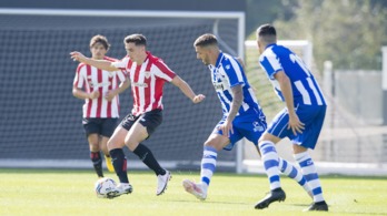 Zarraga durante el amistoso ante el Alavés. (@AthleticClub)