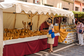 Imagen del Mercado Medieval de los Tres Burgos. (AYUNTAMIENTO DE IRUÑEA)