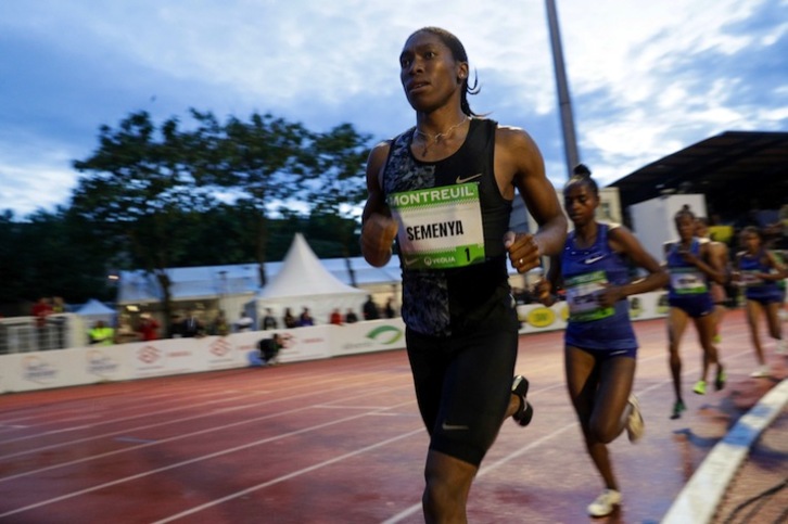 Semenya, durante una competición de 2019 (Geoffroy VAN DER HASSELT / AFP)