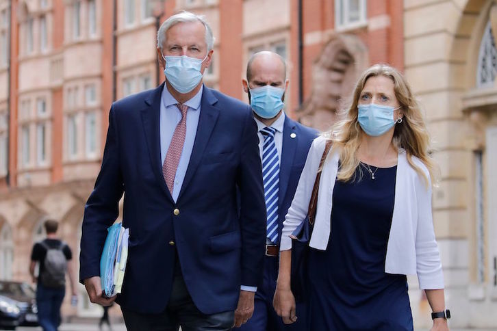 El negociador Michael Barnier en Londres. (Tolga AKMEN/AFP)