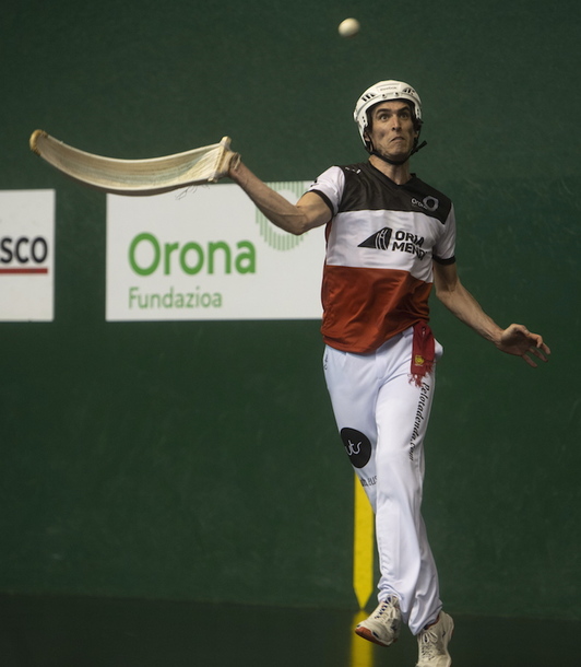 Javi Urriza ha completado el pleno de victorias en la liguilla. (Jon URE/FOKU)