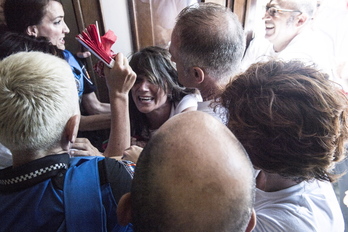 Rostro de desesperación de Maider Beloki. (Jagoba MANTEROLA/FOKU)