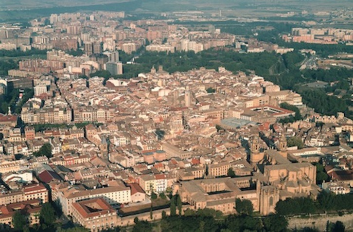Vista aérea de Alde Zaharra de Iruñea. (AYUNTAMIENTO DE IRUÑEA)