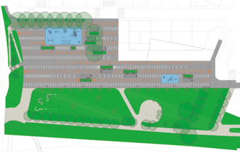 Plano de cómo quedará la actual zona del patinódromo de Sanduzelai tras la reforma. (AYUNTAMIENTO DE IRUÑEA)