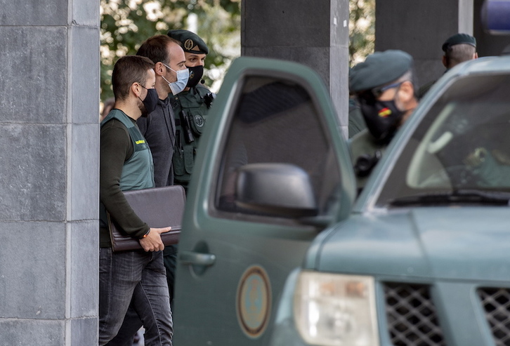 Kepa Arkauz, detenido por la Guardia Civil. (Raul BOGAJO | FOKU)