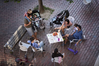 Una terraza de hostelería en Gasteiz. (Jaizki FONTANEDA / FOKU)