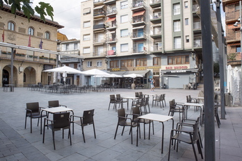 Plaza del Ayuntamiento de Azkoien. (Iñigo URIZ/FOKU)