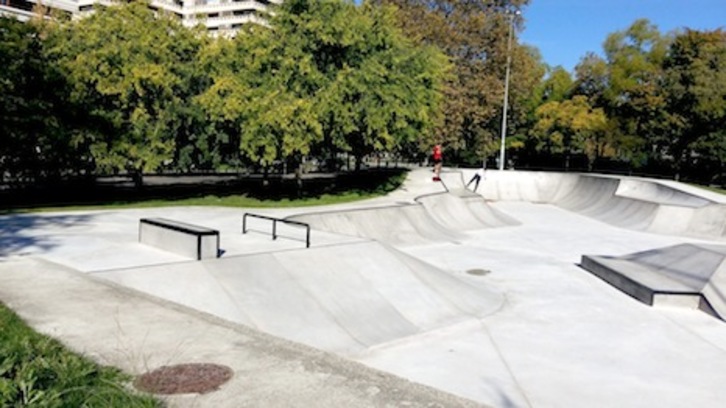 Imagen del renovado ‘skatepark’ de Antoniutti. (AYUNTAMIENTO DE IRUÑEA)