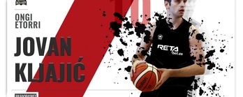 Imagen de bienvenida del montenegrino Jovan Kljajić, cedido al Bilbao Basket hasta el final de campaña (BILBAO BASKET)